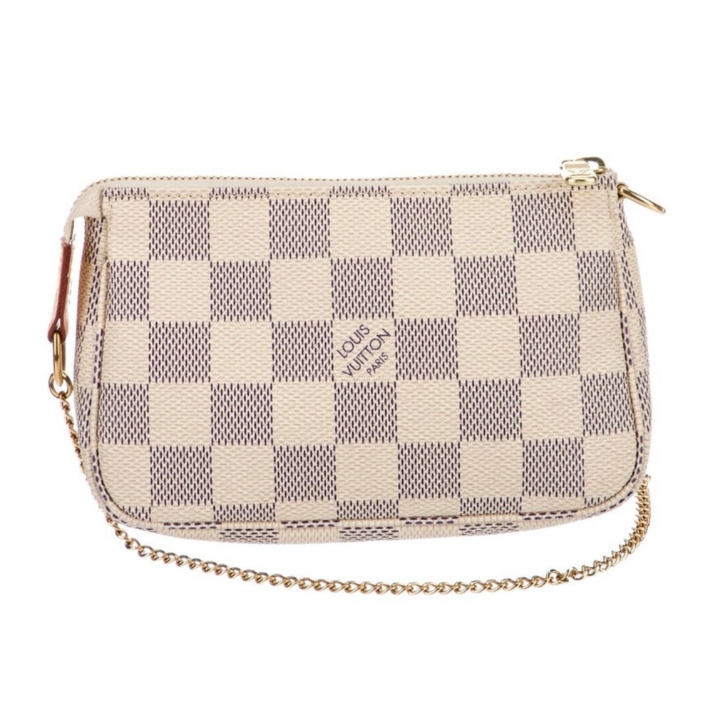 Authentic Louis Vuitton Mini Pochette Accessoires- Damier Azur - Picture 4 of 6